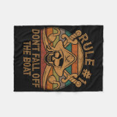 ルール#1ボートから秋しない海賊ギフトパパハ フリースブランケット (正面(横))