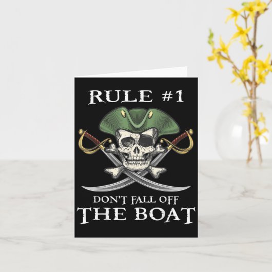 ルール#1 ボートから落ちるな クルーズ レート パーティー カード (黄色い花)