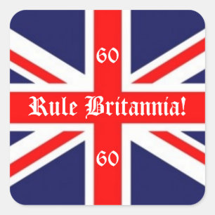ルールBritannia! – イギリス国旗+60 for Jubilee スクエアシール