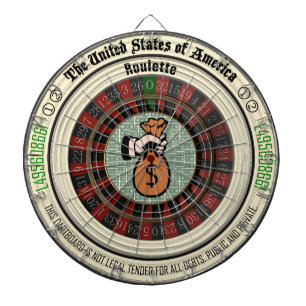 ルーレットのお金の芸術 ダーツボード