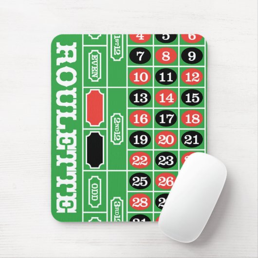 ルーレットのテーブル-勝つべきカジノの賭け マウスパッド (マウス)