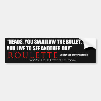 ルーレットの引用文のステッカー2 バンパーステッカー