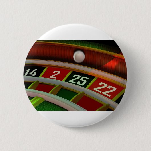 ルーレットのRuletのカジノのゲーム 缶バッジ (正面)