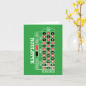 ルーレットテーブル – カジノギャンブルで勝利 カード (黄色い花)