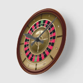 ルーレットホイールの壁時計（数字なし） ラウンド壁時計 (傾斜)