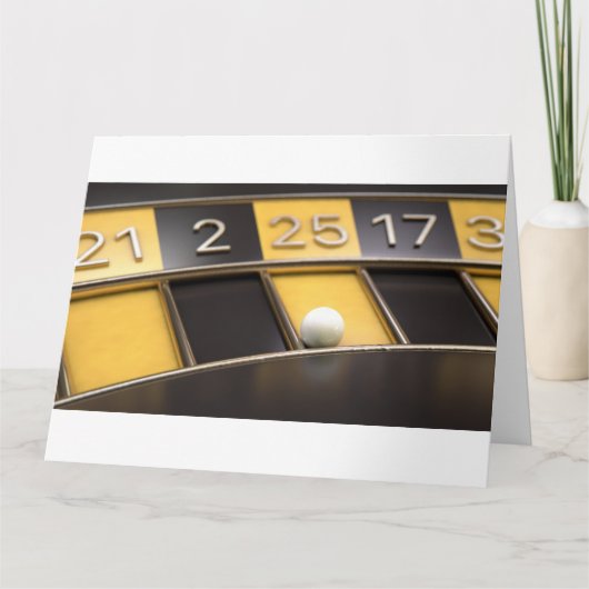 ルーレットホイールブラックとイエロー カード (正面)