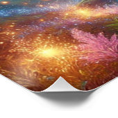 ルーンで魅惑された森白熱［赤熱］光を放つの木 – 魔法 ポスター (コーナー)