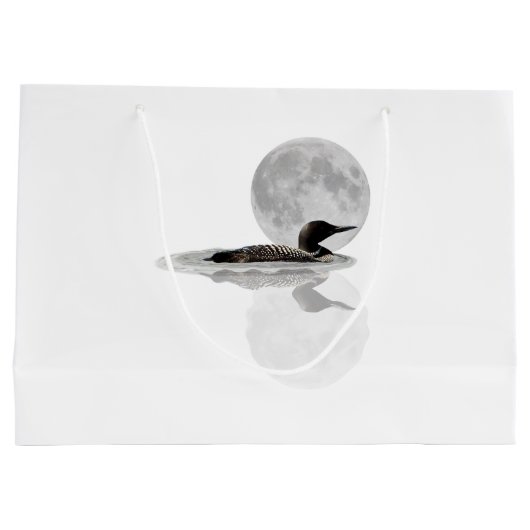 ルーンは月明かりの中で泳ぐ抱き枕 ラージペーパーバッグ (裏面)