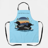 ルーンカップルのサンセットブルー エプロン (正面)