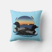 ルーンカップルのサンセットブルー クッション (裏面)