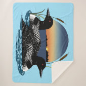 ルーンカップルのサンセットブルー シェルパブランケット (正面)