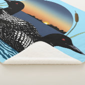 ルーンカップルのサンセットブルー シェルパブランケット (3/4)