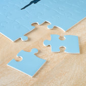 ルーンカップルのサンセットブルー ジグソーパズル (側面)