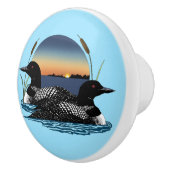 ルーンカップルのサンセットブルー セラミックノブ (右)