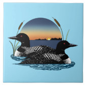 ルーンカップルのサンセットブルー タイル (正面)