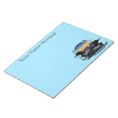 ルーンカップルのサンセットブルー ノートパッド (アングル)