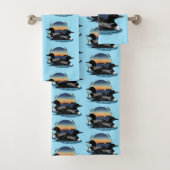 ルーンカップルのサンセットブルー バスタオルセット (インサイチュ)