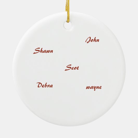 ルーンクリスマスファミリーオーナメント セラミックオーナメント (裏面)