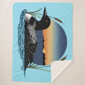 ルーンサンセットブルー シェルパブランケット (正面)