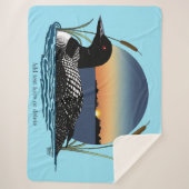 ルーンサンセットブルー シェルパブランケット (正面)