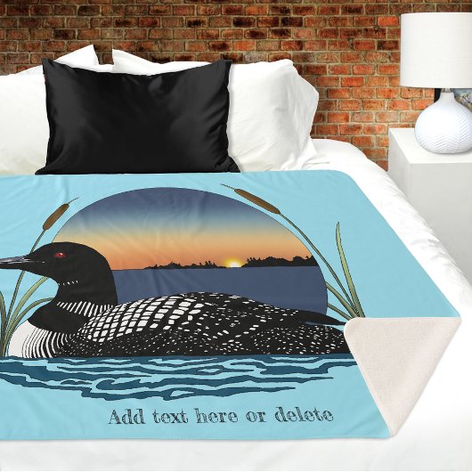 ルーンサンセットブルー シェルパブランケット