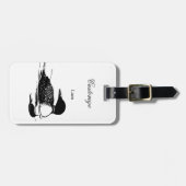 ルーンスイミングバードアートサンダー_コーブ ラゲッジタグ (正面横)