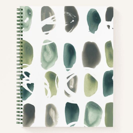 ルーンストーン – 緑 ノートブック (正面)