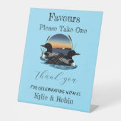 ルーンズサンセットブルー結婚式の引き出物 台座サイン (正面)