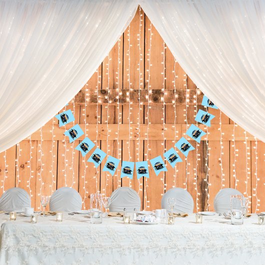 ルーンズサンセットブルー バンティングフラッグ