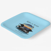 ルーンズサンセットブルー ペーパープレート (傾斜あり)