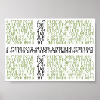 ルーンズ付きビンランド国旗 – ポスター