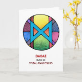 ルーンダガズ – 全覚醒 – アールヌーボー カード (黄色い花)