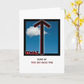 ルーンティワズ – スカイゴッドTyr – ジャスティス カード (黄色い花)