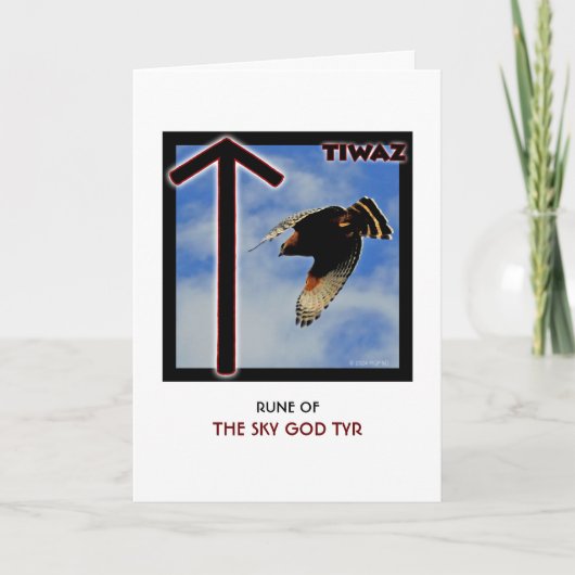 ルーンティワズ – スカイゴッドTyr - Hawk カード (正面)