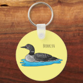 ルーンバードマンガイラストレーション キーホルダー (正面)