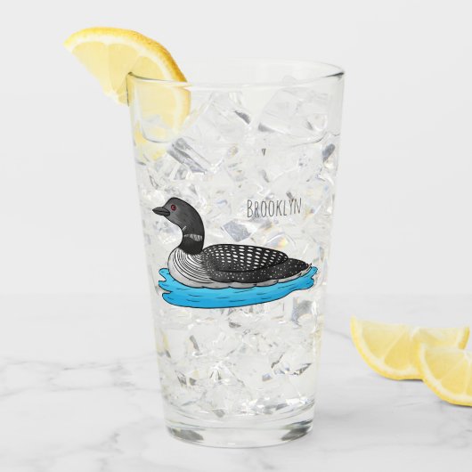 ルーンバードマンガイラストレーション タンブラーグラス (アイス正面)