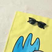 ルーンバードマンガイラストレーション ビーチタオル (インサイチュ)