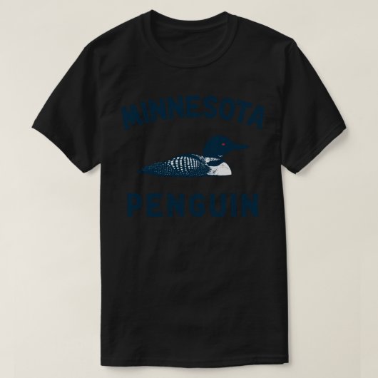 ルーンミおもしろいネソタペンギン Tシャツ (デザイン正面)