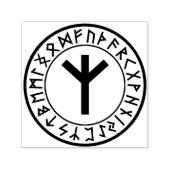 ルーン円[15.Algiz]自己手書きスタンプ セルフインキングスタンプ (デザイン)