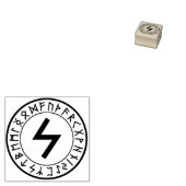 ルーン円[16.Sowilo]ゴム印 ラバースタンプ (押印)