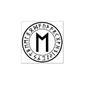 ルーン円[19.Ehwaz]ゴム印 ラバースタンプ (インプリント)