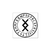 ルーン円[22.Inguz]ゴム印 ラバースタンプ (インプリント)