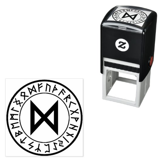 ルーン円[24.ダガズ]自墨印 セルフインキングスタンプ (インサイチュ)