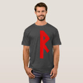 ルーン文字の礼法(赤) Tシャツ (正面フル)