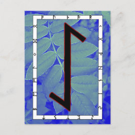 ルーン文字エイワズ - 中心の忍耐 ポストカード