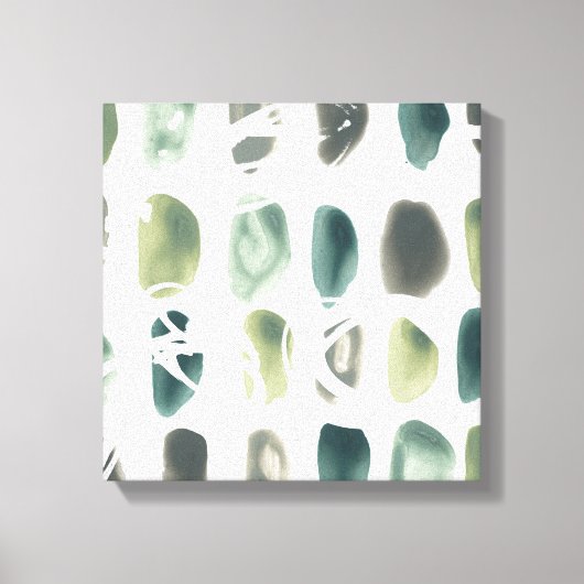 ルーン石 – 緑 キャンバスプリント (正面)