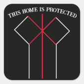 ルーン魔法ホーム保護色の記号 スクエアシール (正面)