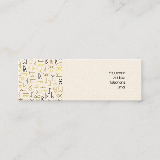 ルーン スキニー名刺 (正面)