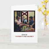 ルーン・マンナズ - 人間性とバランス カード (黄色い花)