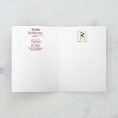 ルーンRaidho – 旅行とバランス – アールヌーボー カード (内部)